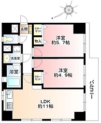 間取図画像 2LDK