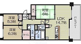 ファミールハイツ泉大津セントハーバーシティ7番館 803 ｜ 大阪府泉大津市なぎさ町2番7号（賃貸マンション3LDK・8階・75.43㎡） その2