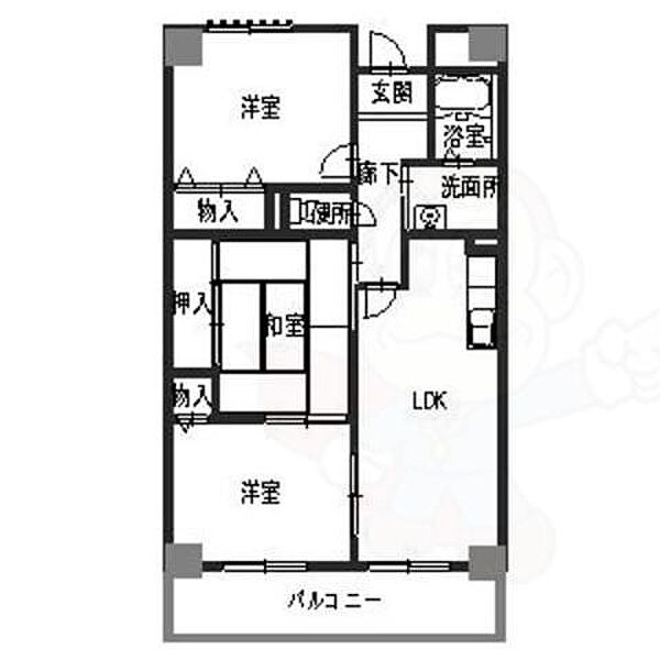 大阪府和泉市肥子町２丁目(賃貸マンション3LDK・3階・66.30㎡)の写真 その2