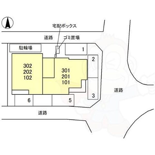 ラシーヌ　クロス ｜大阪府堺市西区鳳北町２丁(賃貸アパート2LDK・2階・59.64㎡)の写真 その3