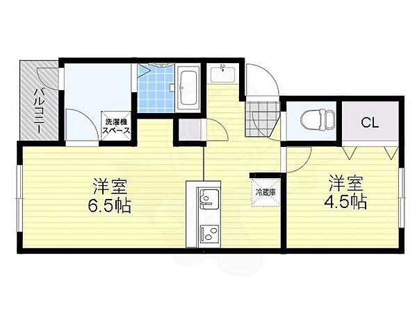 八野マンション ｜大阪府高石市加茂４丁目(賃貸マンション1LDK・3階・38.00㎡)の写真 その2