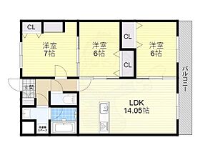 大阪府高石市東羽衣３丁目（賃貸マンション3LDK・2階・70.08㎡） その2