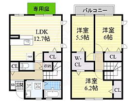 大阪府泉大津市虫取町１丁目8番13号（賃貸テラスハウス3LDK・1階・81.85㎡） その2