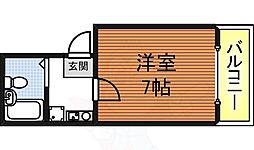 アルヴィラージュ 1Kの間取図画像
