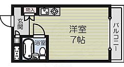 ベースワン浜寺 ワンルームの間取図画像