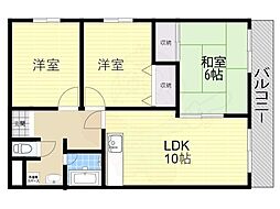 アーベインコート 3LDKの間取図画像