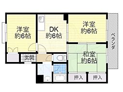 アメニティーイズミ 3DKの間取図画像