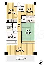 LiAnge泉大津 3LDKの間取図画像