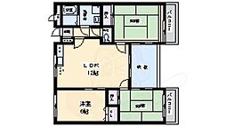 ヴィラエイトサイト高石 3LDKの間取図画像