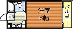 ユウパレス穴田 1Kの間取図画像