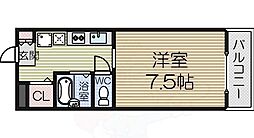 ハーベストコート ワンルームの間取図画像