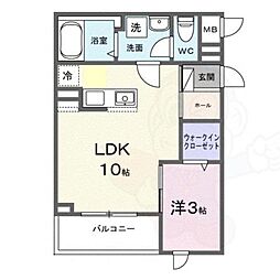 東羽衣6丁目アパート(028754701) 1LDKの間取図画像
