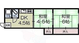 日高マンション 2DKの間取図画像