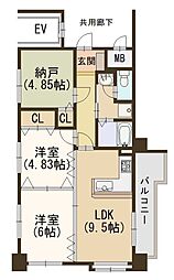 エスペラント志紀 3LDKの間取図画像