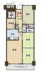 ライオンズマンション千代田弐番館 2SLDKの間取図画像