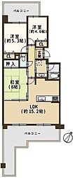 ローレルコート古市5番館 3LDKの間取図画像