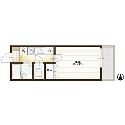 Pluma三鷹1 1Kの間取図画像
