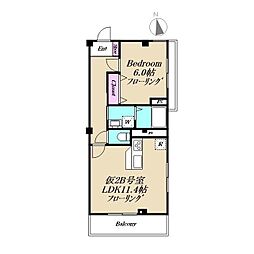 三鷹市新川6丁目マンション 1LDKの間取図画像