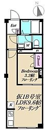 三鷹市新川6丁目マンション 1LDKの間取図画像