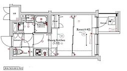 ベルシード方南町 1DKの間取図画像
