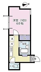 グランドーレ小金井 1Kの間取図画像