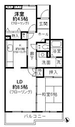 コーポレート小金井梶野通り5号棟 2LDKの間取図画像