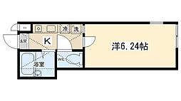 カーサベルテ 1Kの間取図画像