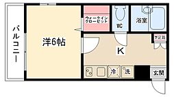 エンシェントアビス 1Kの間取図画像