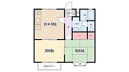 Tクレール 2DKの間取図画像