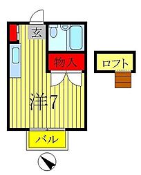 デシマルハウス5 ワンルームの間取図画像