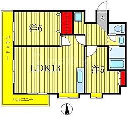 間取図画像 2LDK