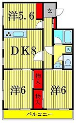 間取図画像 3DK