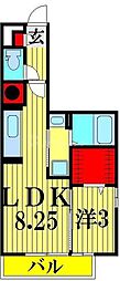 モンテローザ 1LDKの間取図画像
