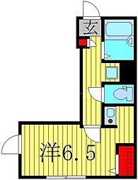 アルタアレナ 1Kの間取図画像