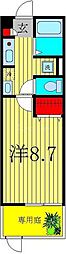 アインス水元 1Kの間取図画像
