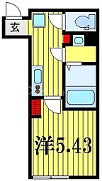 カインドネス金町 1Kの間取図画像