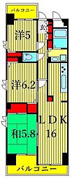 ドエル住吉 3LDKの間取図画像