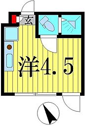 Glanz金町 ワンルームの間取図画像