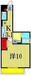 エレガンス・チヨダ2 1Kの間取図画像