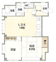 MAXIMAハイツ青砥東 2LDKの間取図画像