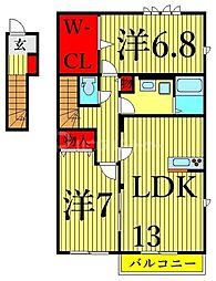 ドルチェヴィータA 2SLDKの間取図画像