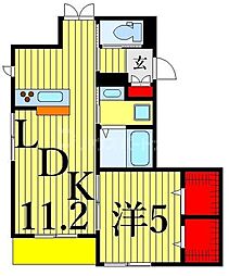 グランデSK 1LDKの間取図画像