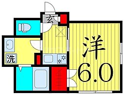 ヘーベルメゾン北綾瀬 1Kの間取図画像