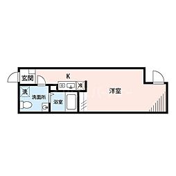フィオーネ柴又 ワンルームの間取図画像
