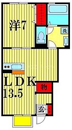 スマイルハイツ 1LDKの間取図画像