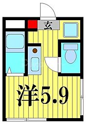 グランシティ亀有 ワンルームの間取図画像