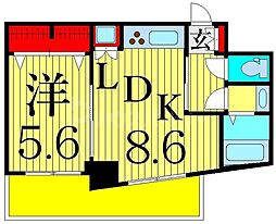 青戸三鈴コーポ 1LDKの間取図画像