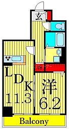 オリヴィエ 1LDKの間取図画像