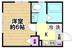 G.LienV 1Kの間取図画像