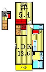 マーベラス 1LDKの間取図画像